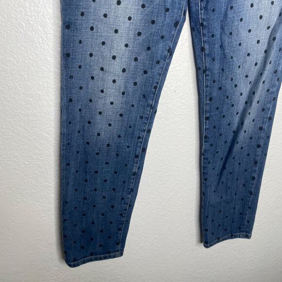 Current Elliott Womens Jeans Size 27 Denim Blue Polka Dot Skinny Leg Casual - Picture 8 of 14
